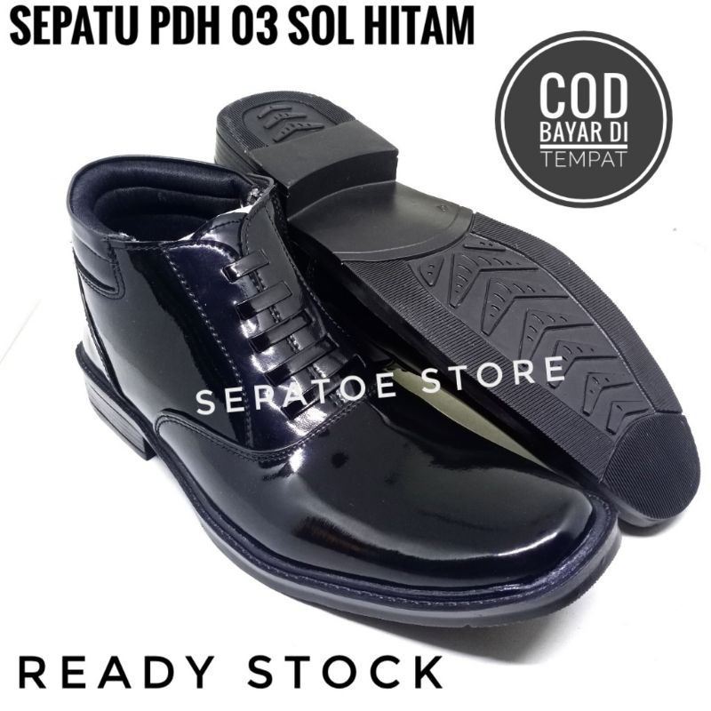 Sepatu Pdh 03 Hitam Pdh TNI Polri Polisi Satpam Security SEPATU PDH TNI POLRI POLISI SATPAM SECURITY