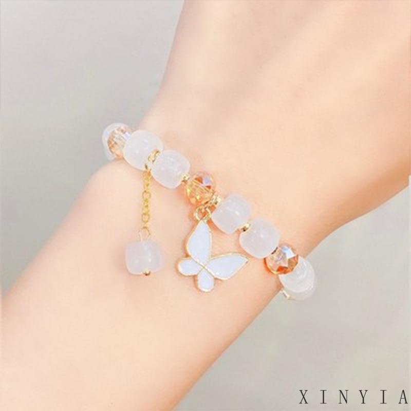 Xia.id Gelang Tangan Wanita Manik Kupu-Kupu Multi Warna Kreatif Elegan Untuk Hadiah