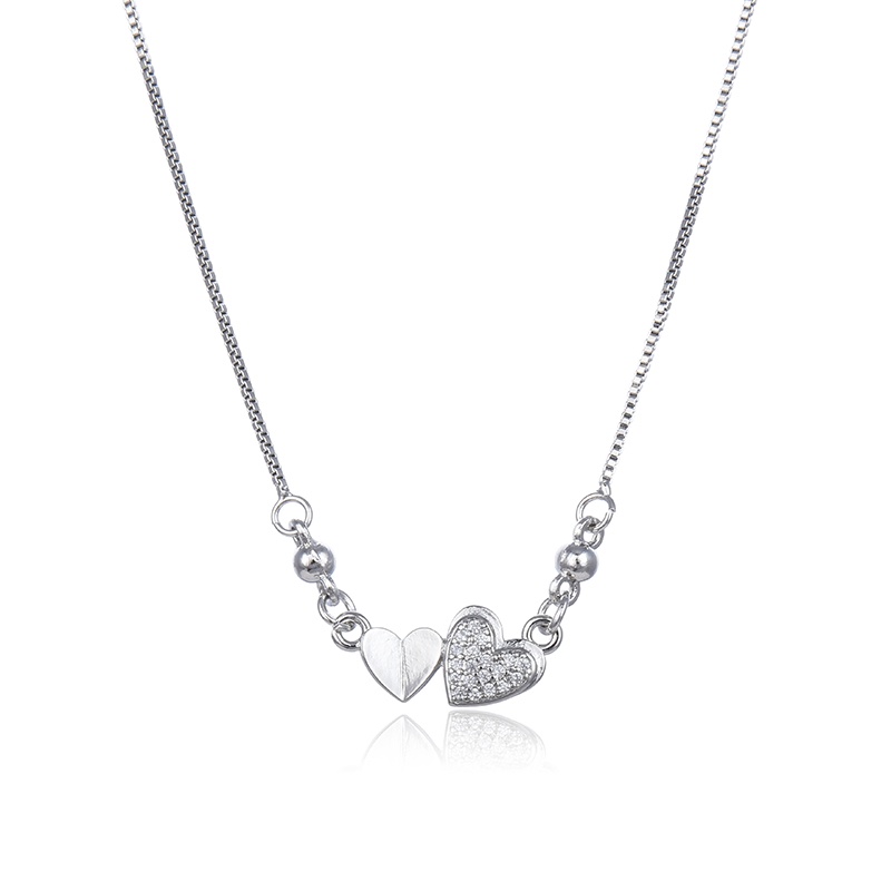Hyl Jewelry Kalung Titaniun Wanita Permata Perhiasan aksesoris perak Lapis Alloy Emas Muda Love Karat Silver Asli Panjang Muda Dan Anti Luntur-19