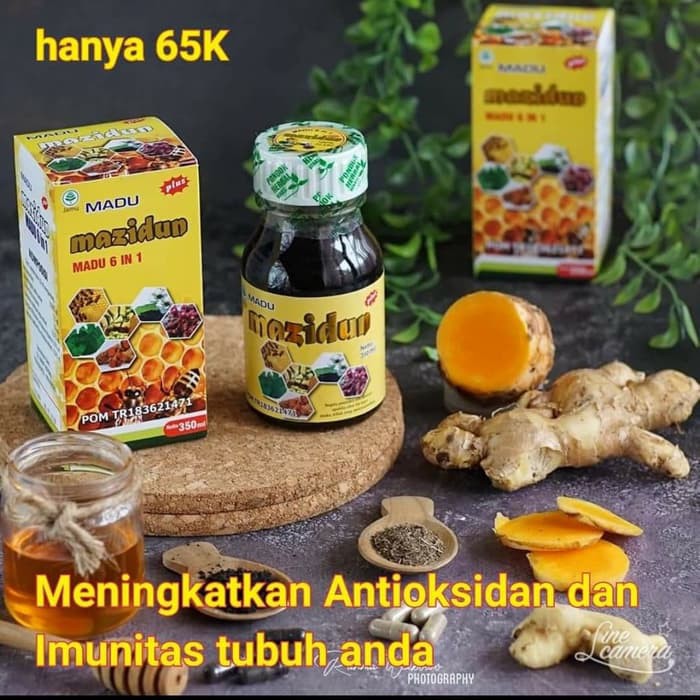 Mazidun 6in1 Madu ZaitSaudah +Zaitun +Jahe Merah +Pegagang +Temulawak