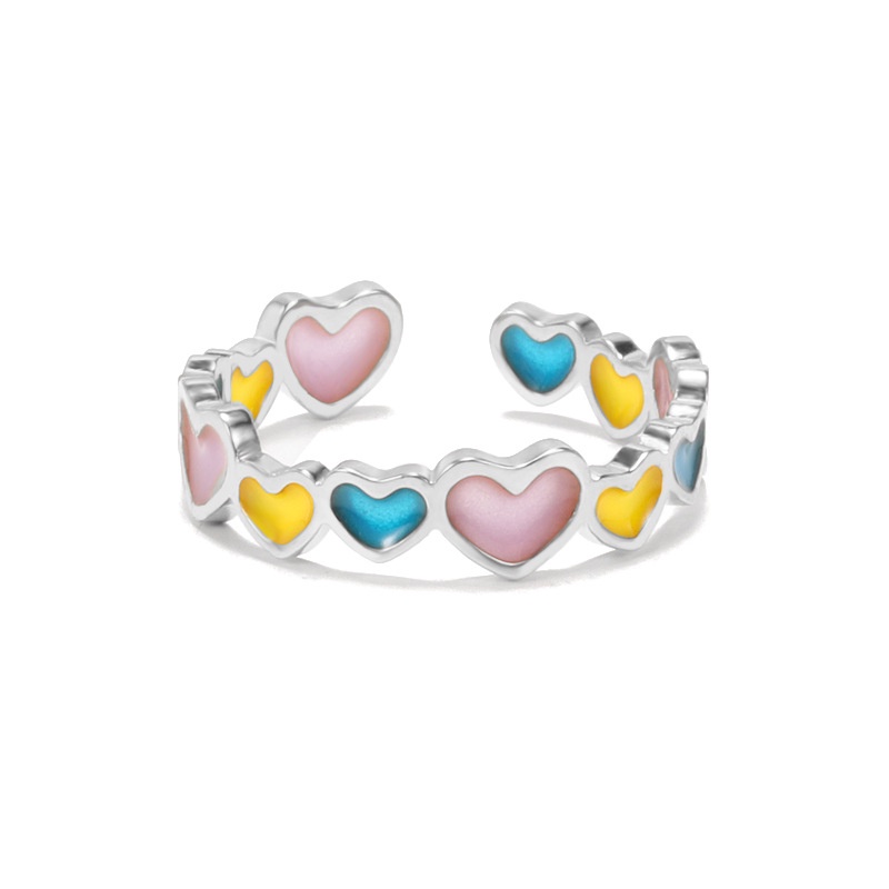 Butterfly Cincin Luminous Bentuk Hati Kupu-Kupu Bahan Tembaga Untuk Wanita