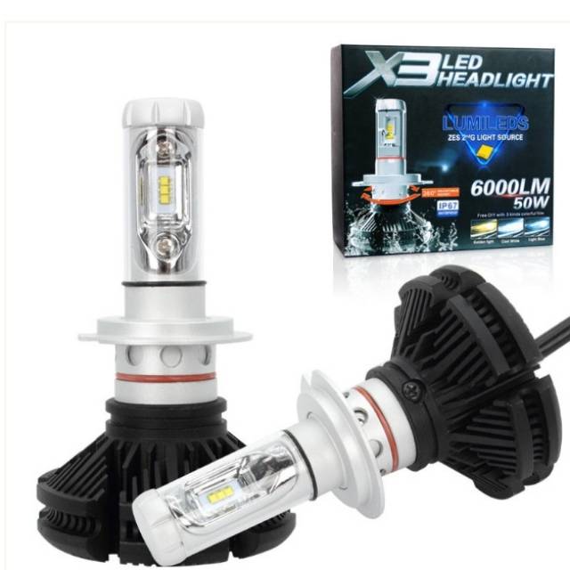 Lampu Head Lamp TURBO LED X3 seri H11 H4 3 warna suzuki katana