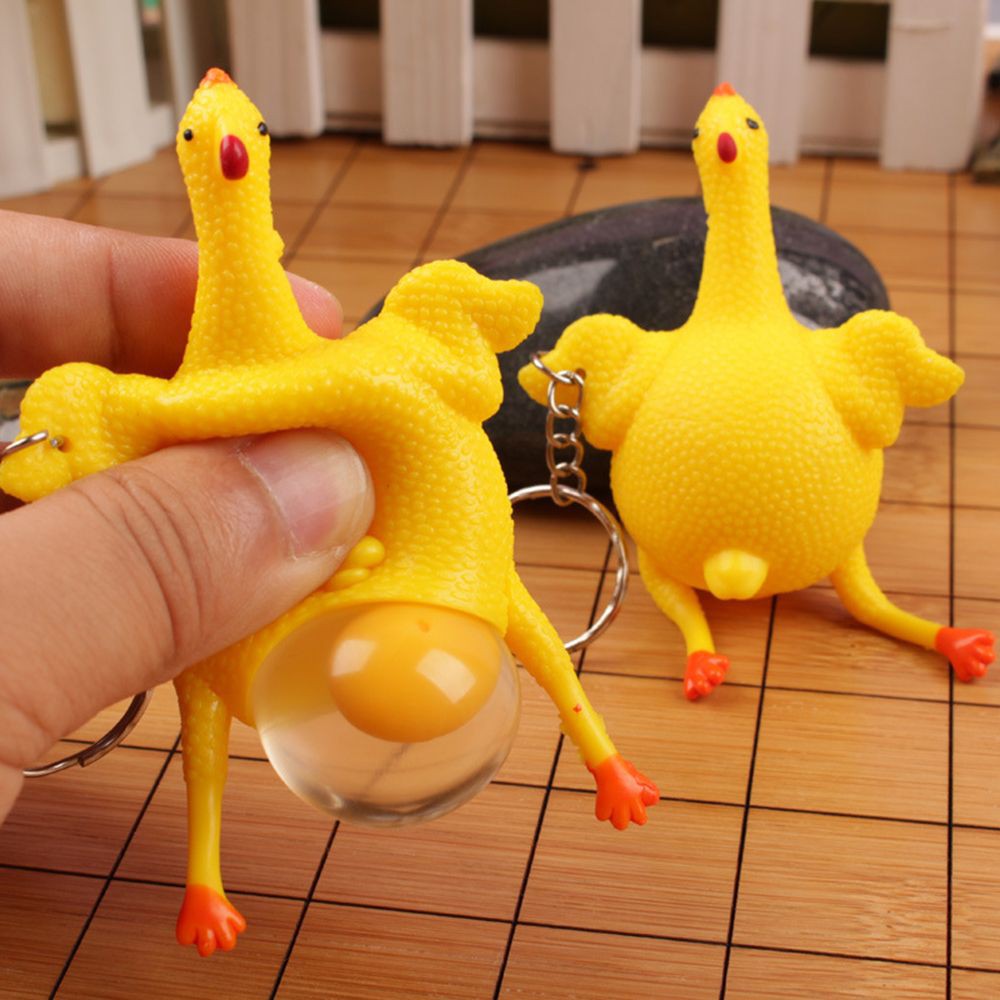 Gantungan Kunci Squishy Bentuk Telur Ayam Lucu Shopee Indonesia