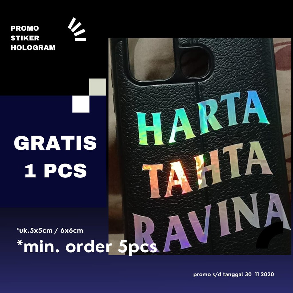 

Cutting Stiker Hologram Nama
