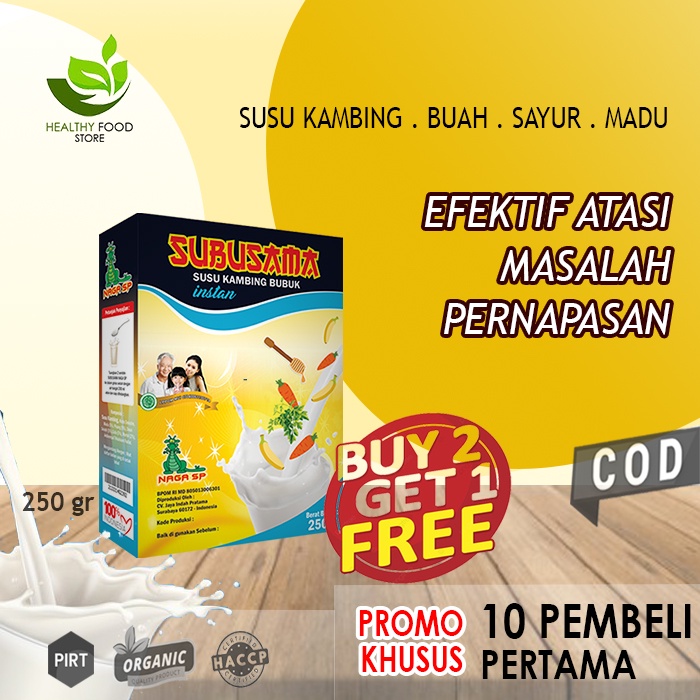 Susu Kambing Etawa Bubuk Murni ORGANIK Goat Goats Milk Obat Sesak Napas Nafas Paru Paru Asma TBC Bro