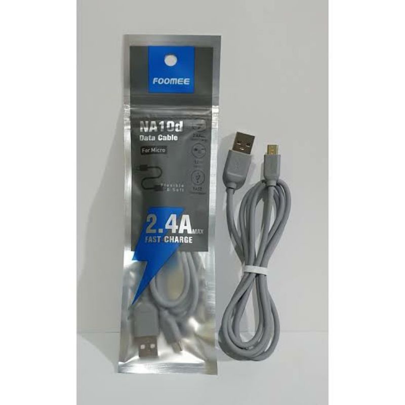 Kabel Data Micro Foomee NA10d 2.4A Fast Charging