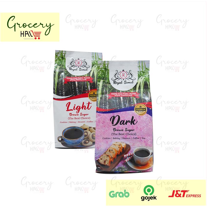 

ROYAL SEMUT BROWN SUGAR 500 GRAM [ LIGHT BROWN SUGAR - DARK BROWN SUGAR ]