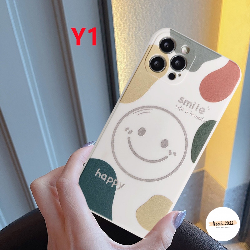 Soft Case TPU Desain Wajah Tersenyum Untuk RealMe 8 8Pro 7 7i Narzo 20pro 30A 6 6s 6i C3 C15 C20 C11 2021 C21Y 5 5i C25 C35 C25 C25s C31