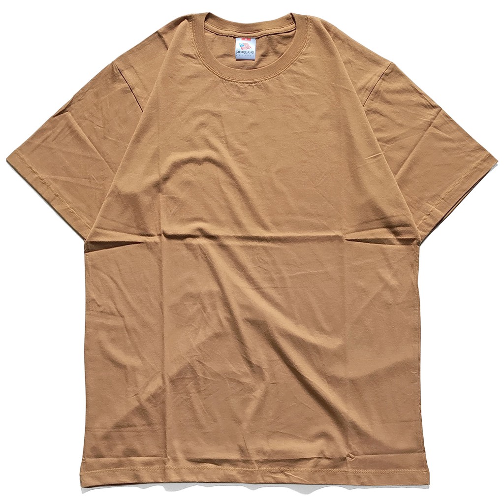 short almond brown / kaos polos lengan coklat almond & big size