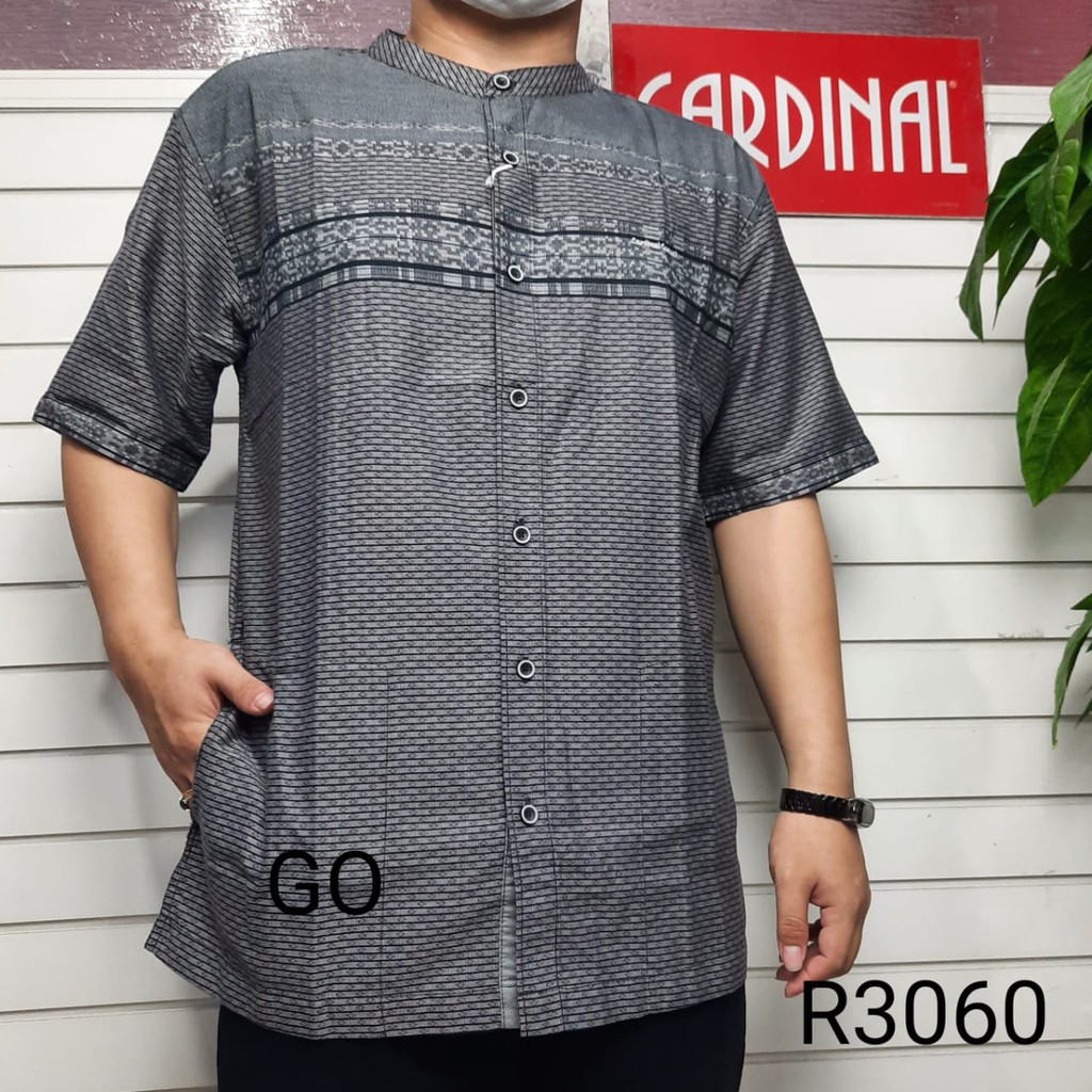 gos  2XL BIG SIZE CARDINAL KEMEJA KOKO Taqwa Pakaian Pria Original Baju Muslim Jumbo Lengan Pendek