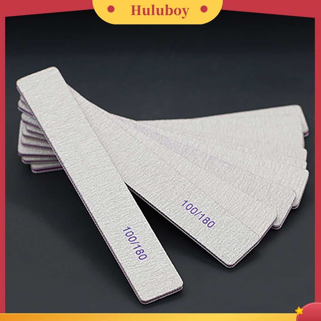 Huluboy Huluboy♡ 10pcs / Set Kikir Kuku Efektif Mudah Digunakan Untuk Manicure