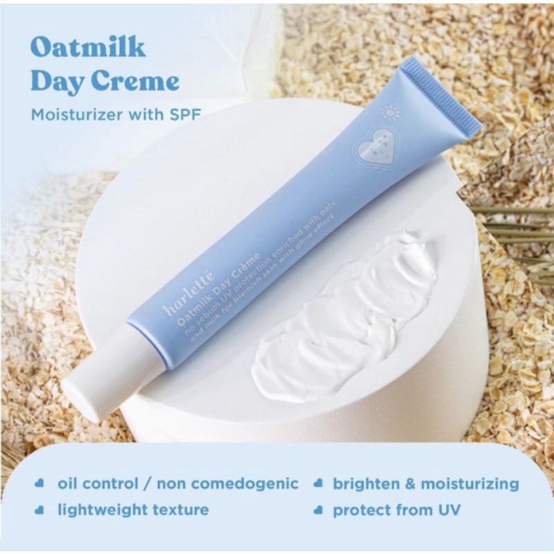 Harlette Oatmilk Day Creme with SPF 15 | Sensitive, Acne