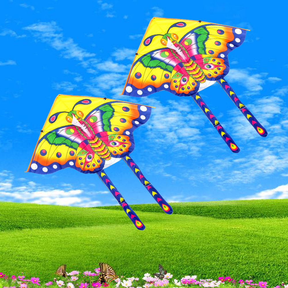 【COD Tangding】Kids Butterfly Kite Children Toy Outdoor Flying Game Activity with Tail