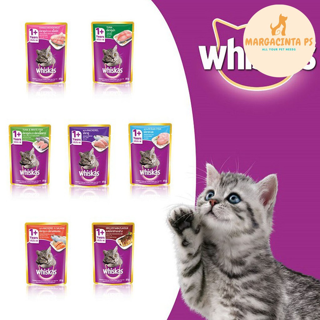 Makanan Kucing Basah Wet Food Whiskas Adult 85gr