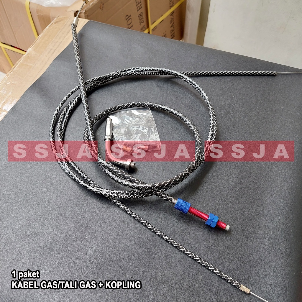 1 PAKET kabel gas varaisi/tali gas varasi ukuran 190cm dan kabel kopling/tali kopling varasi ukuran 90cm model serat