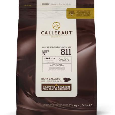 

(BISA COD) CALLEBAUT 811NV Dark Chocolate Couverture 54,5% 2,5kg