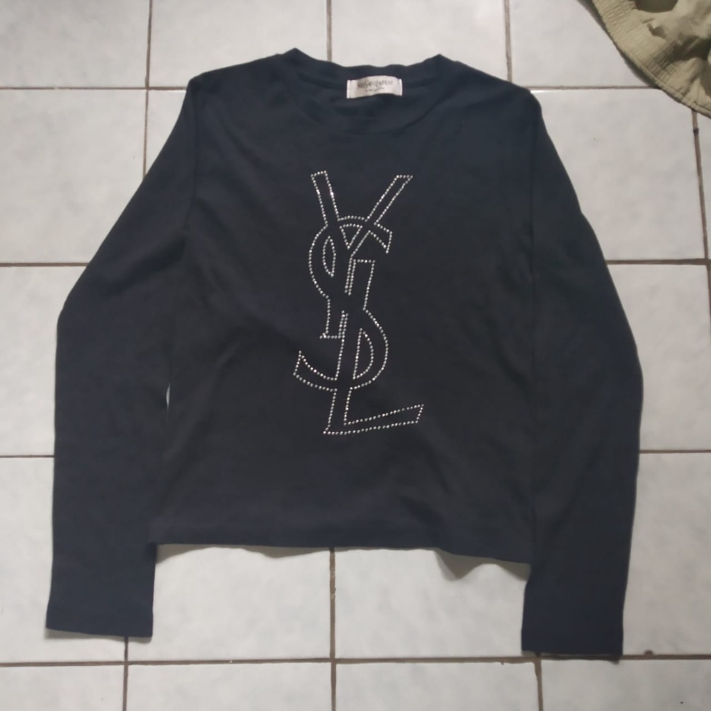 JUAL VIINTAGE KAOS SHIRT LONG YVES SAINT LAURENT YSL SECOND BEKAS