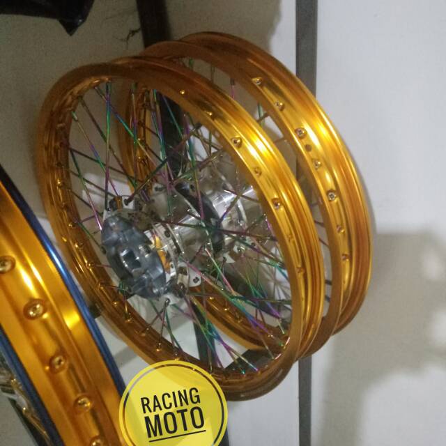 PAKET VELG TDR MOTOR VIXION NEW-VIXION OLD-SCORPIO BARU RING17X160-140 TERUS UDAH STEL VELG