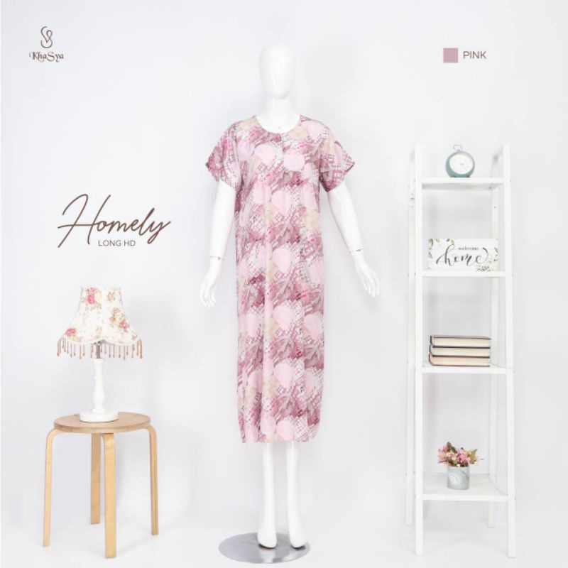 Daster Rayon Full Print Khasya Busui Friendly Homedress Homely Dress