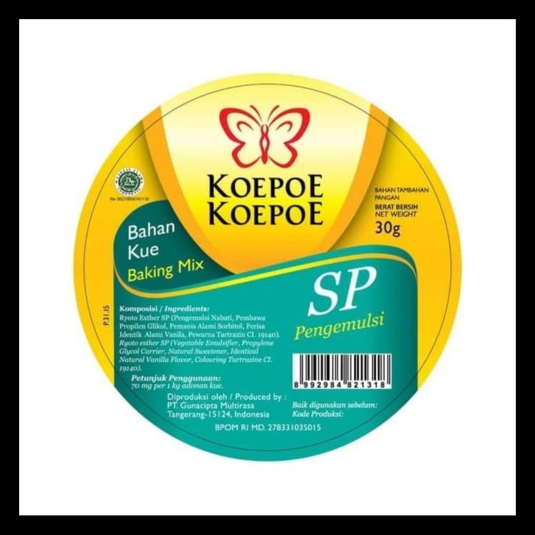 

KOEPOE KOEPE SP / BAHAN KUE SP / PENGEMULSI / BAKING MIX 30 G BERKUALITAS