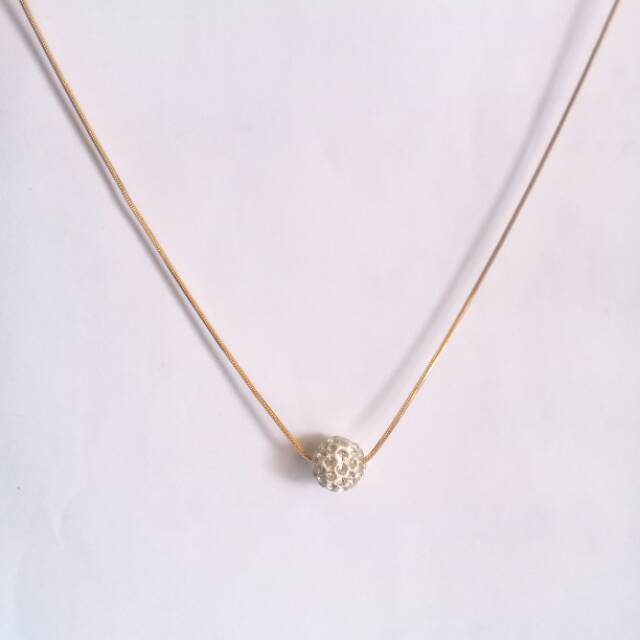 Kalung titanium asli realpict kalung kristal kalung titanium kristal batu zicron gandul kristal