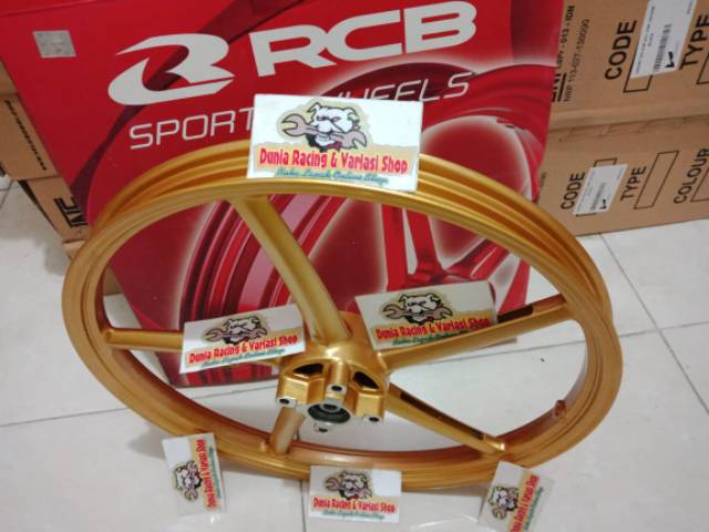 Velg RCB depan Mio Jupiter Vega F1zr jupiter MX 135 Vega ZR Jupiter z1 Velg RCB SP522 palang 5 gold