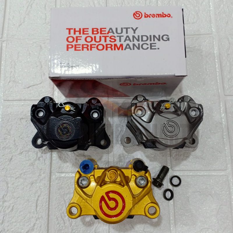 KALIPER BREMBO 2 PISTON BIG LOGO NEW Rem motor Kepala babi Rem