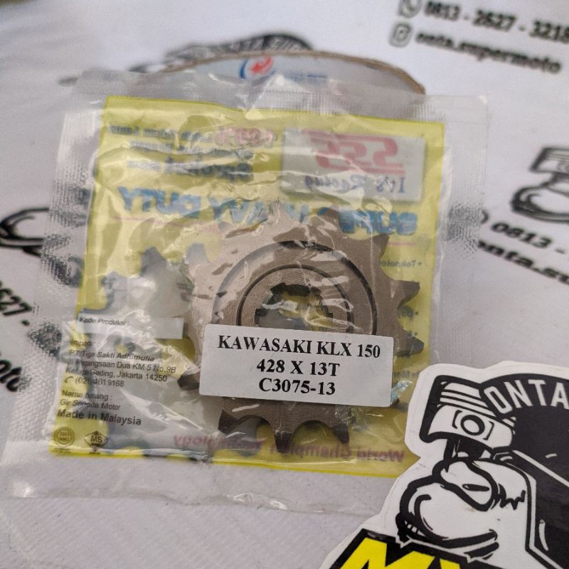Gear gir set depan klx dtracker ukuran 13T Triple SSS