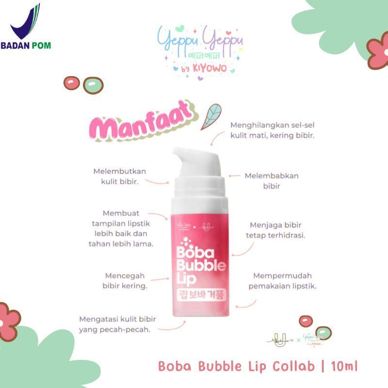 READY! BOBA BUBBLE LIP MASK N SCRUB BIBIR BY KIYOWO CHINGI YEPPU YEPPU X UMASKERIN