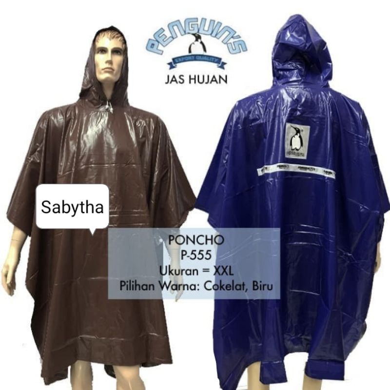 Jas Hujan Penguins Ponco P555 Jas Hujan Kelelawar Pinguin - P333 Jaket Celana XL, XXL, XXXL / Setela