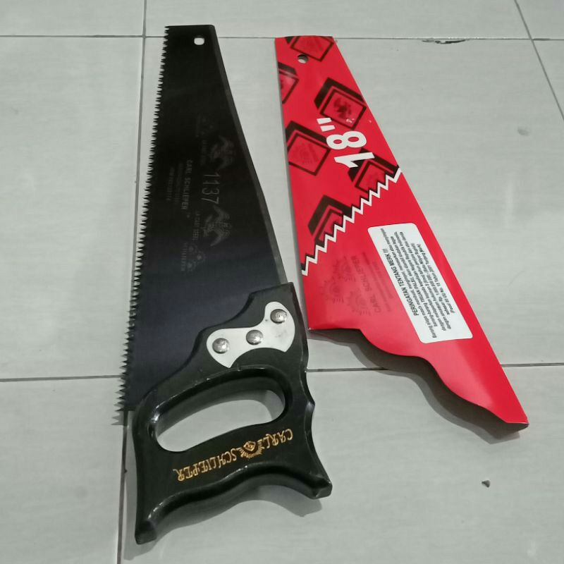 gergaji cap mata merah 18' 20 " INC asli pmotong kayu manual-asli germany