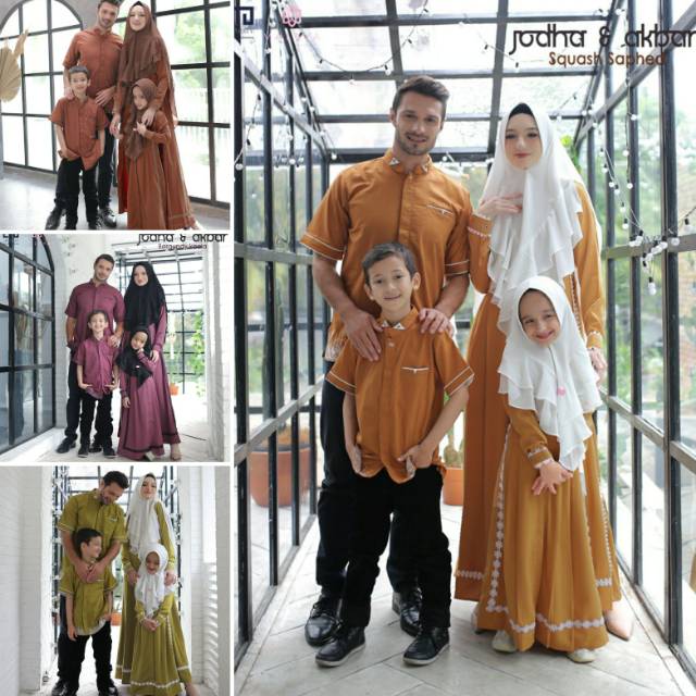Family couple koko couple gamis couple jodha akbar ahzarayy valdya ada 4 warna