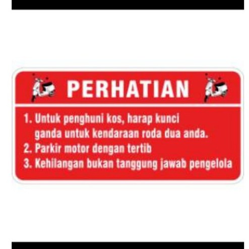 

STIKER VINYL PARKIR MOTOR KOS
