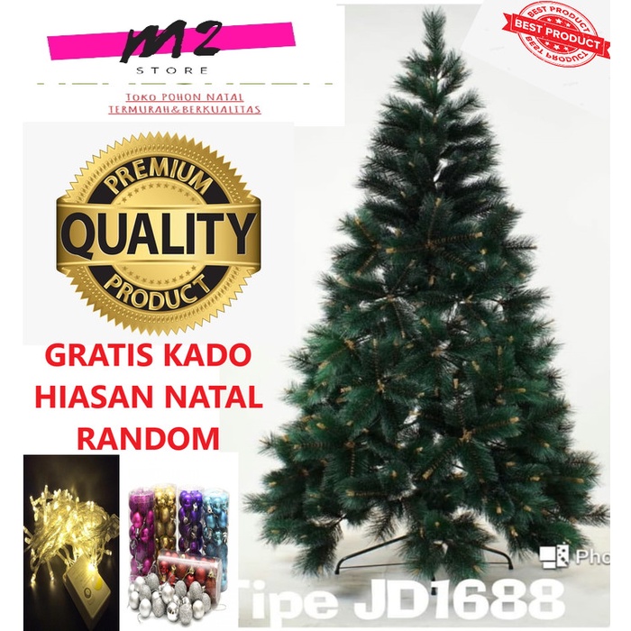 Pohon natal murah 180cm snow white pin tree JD1688/6FT