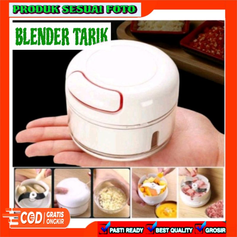 Mini Food Chopper Blender Tarik Tangan Manual Penghalus Bumbu