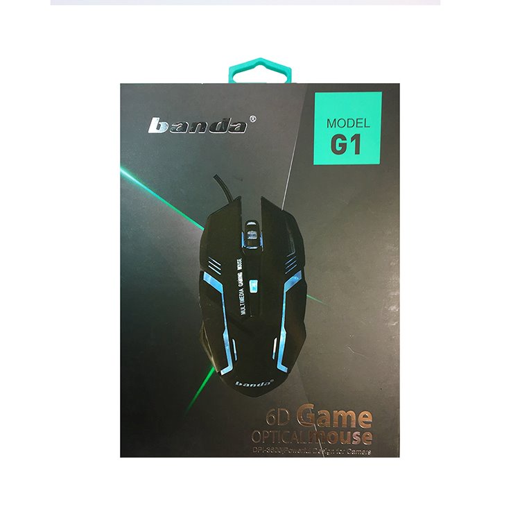 MOUSE USB BANDA G1 GAMING (BLACK)