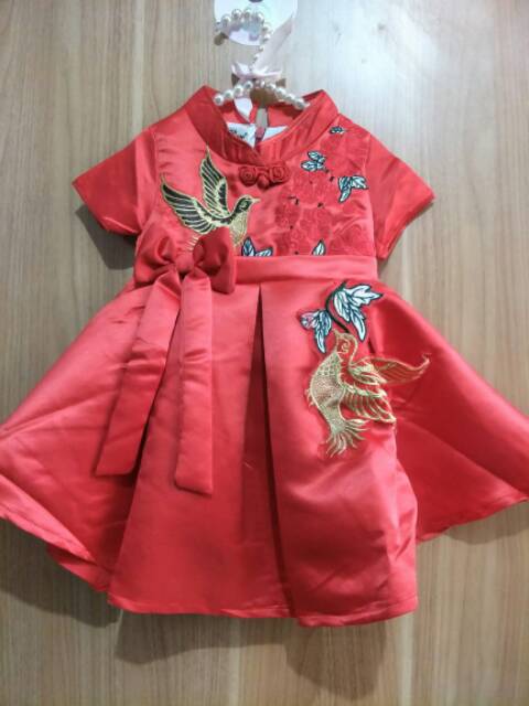 LR214  DRESS IMLEK ANAK / CHEONGSAM ANAK / BAJU IMLEK