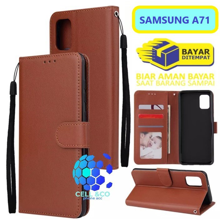 Flip cover SAMSUNG A71 Flip case buka tutup kesing hp casing hp flip case leather wallet