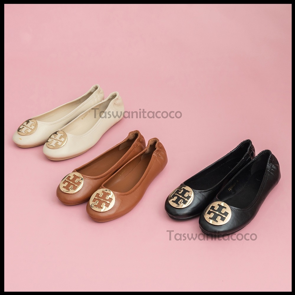 Sepatu TB 02 / Sepatu Sandal / Sendal Wanita Import Flat Hitam / Cream Kualitas Premium Korea Style Kekinian dan Murah TB 02 Flat by Tas Wanita Coco