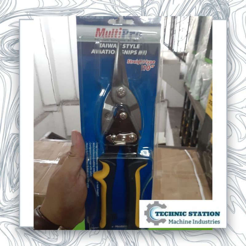 Gunting baja ringan MULTIPRO / gunting hollow, gunting seng lurus 10 "
