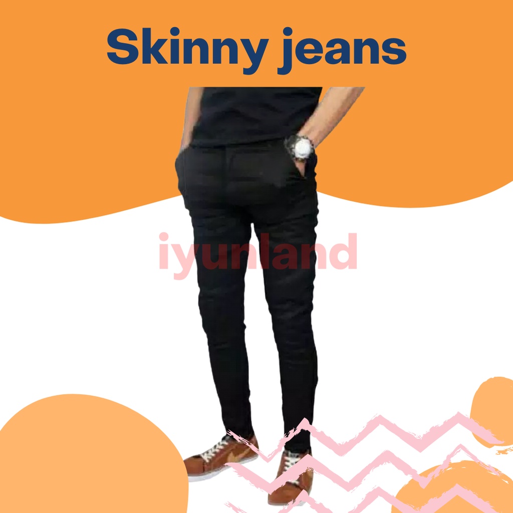 Celana jeans hitam cowok / celana panjang jeans hitam pria / jeans / jeans hitam pekat