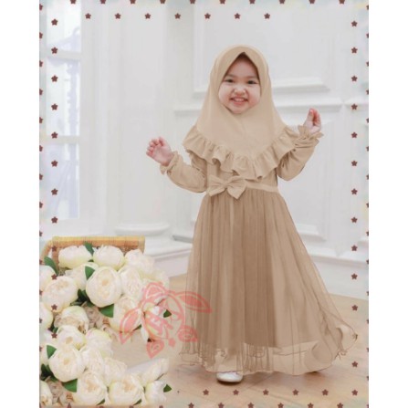 FASHION MUSLIM BAJU LEBARAN ANAK PEREMPUAN MODEL TERBARU BAJU ANAK SYARI KEKINIAN USIA 2-4 TAHUN