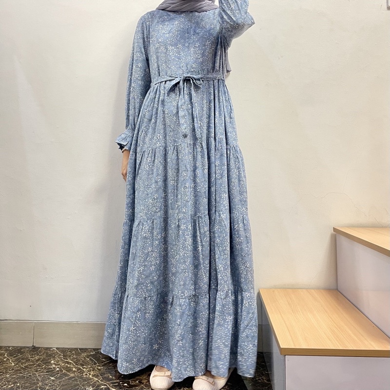 [SIZE STANDAR VOL 1] Floral dress maxi dress panjang gaun casual bunga wanita-Cinderella