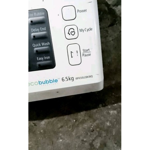 cover display mesin cuci Samsung wf650u2bkwq