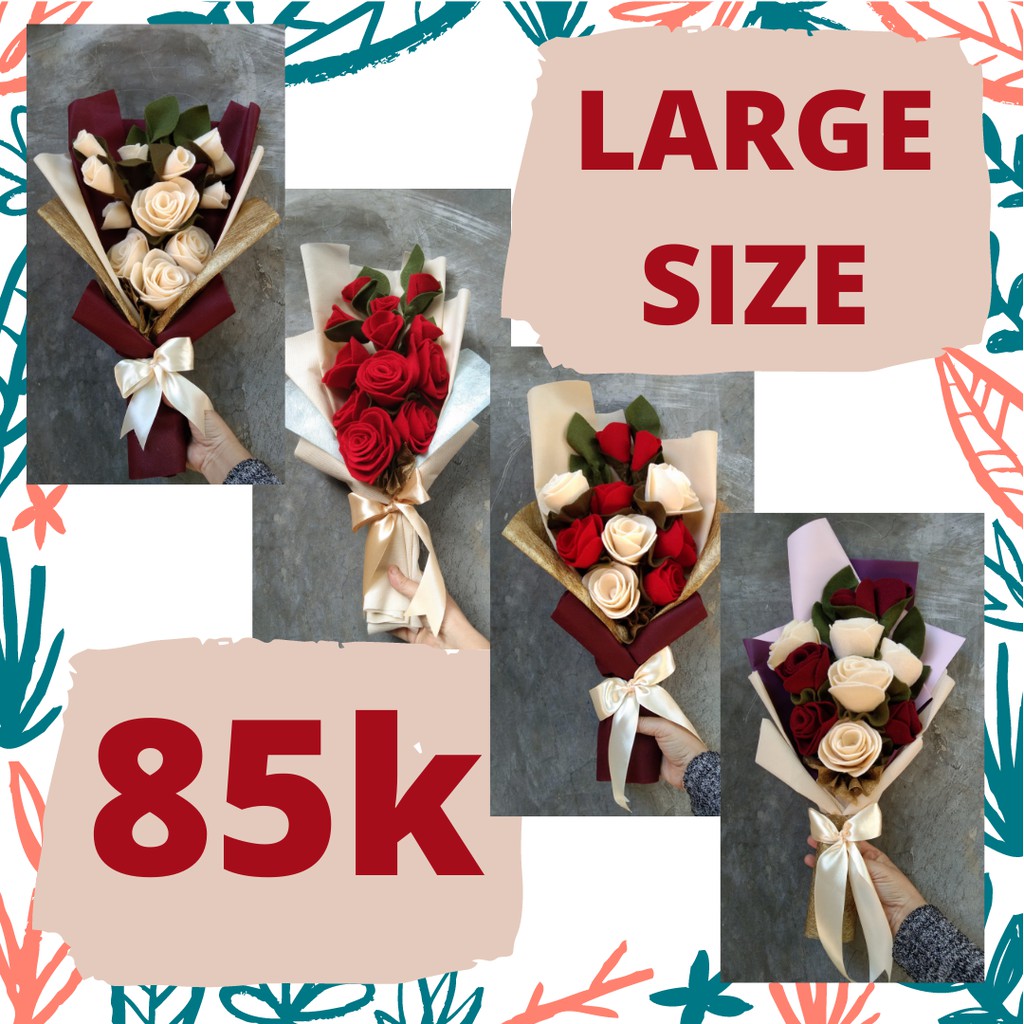Buket Bunga Flanel Murah Besar | Buket Flanel | Buket Murah | Wisuda | Hadiah | Kado