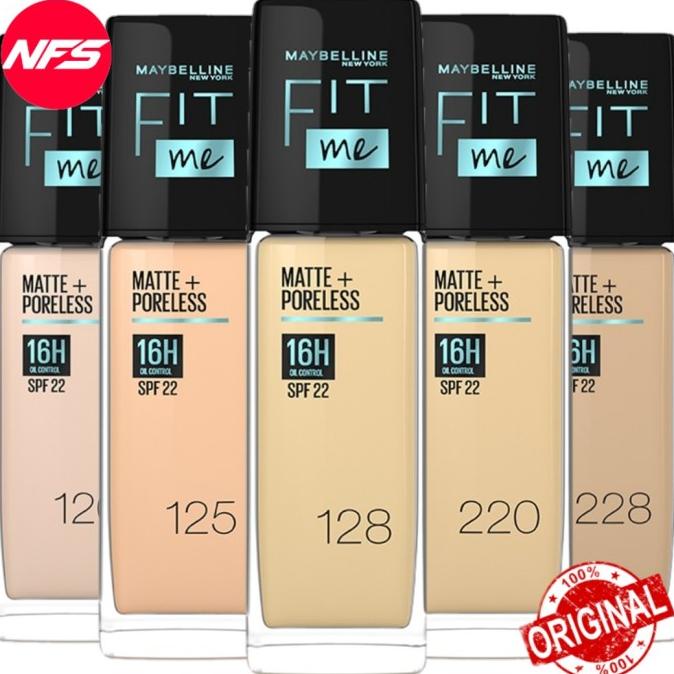 MAYBELLINE Fit Me Matte+Poreless Liquid Foundation/Alas Bedak Original