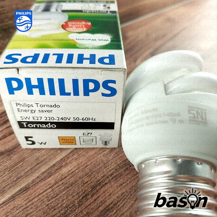 PHILIPS Tornado 5W | Lampu Spiral Hemat Energi | E27