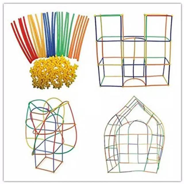 Magic Straw lego , Mainan Susun Sedotan Anak, Mainan Edukasi