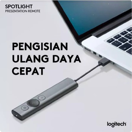 LOGITECH SPOTLIGHT WIRELESS PRESENTATION REMOTE GOLD &amp; SLATE GREY&quot;ORIGINAL&quot;