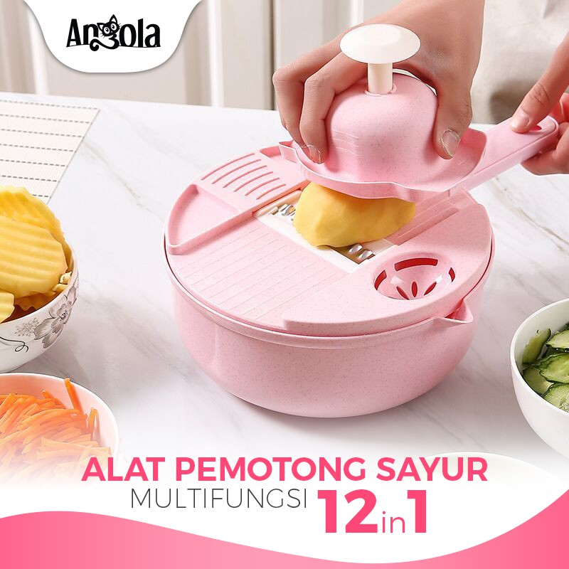 Alat Potong Kentang Sayur E01 Multifungsi Pengiris Parutan Chopper Kitchen Serbaguna 12 In 1